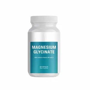 Magnesium Glycinate Supplement with B6 & D Vitamins High Absorption Formula 60 Capsules for Daily Wellness Healthcare Dietary Supplement natural dietary