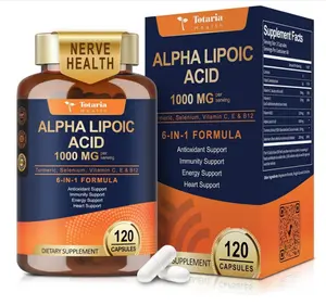 Alpha Lipoic Acid 1000mg - ALA Supplement Antioxidant for Neuropathy Support Nerve Health, Liver Detox, Antioxidant, Metabolism and Cell Energy, Anti-Aging - Non-GMO, Gluten Free, Vegan Safe