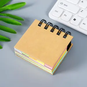 Portable Sticky Note, 1 Count 250 Sheets Spiral Notebook Self-adhesive Notes, Page Markers & Tabs, Office Stationery & Supplies