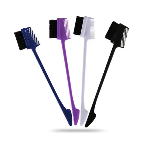 （Not For Sale）ZLIKE Free Gift 1 Piece Hair Edge Brush Double Sided Control Hair Brush Comb Color Random (Do Not Order Separately), Smooths Hair, Hairdressing