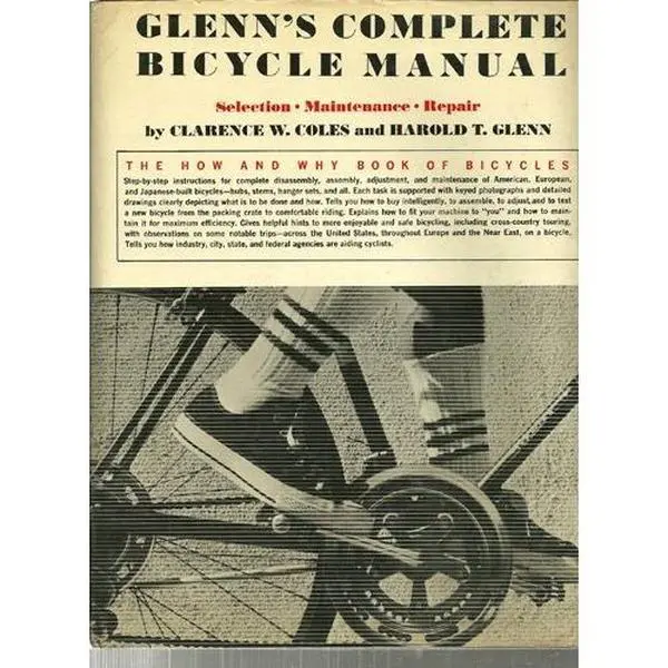 Used Hardcover Book - Glenns Comp Bicycle Manual by Crown (English) - Good Comprehensive Manual for Bicycle Enthusiasts with Detailed Instructions