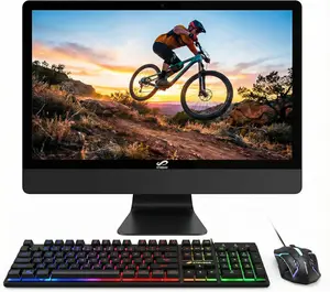 STGSivir All in One Desktop Computer, 22" FHD Display, Intel Core i5 up to 3.7GHz, 16GB RAM, 512GB SSD, WiFi, BT 5.0, RGB Keyboard & Mouse, Webcam, Windows 11 Home