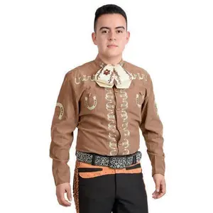 Camisas Charras Para Hombre Beige Claro