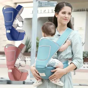 Baby Waist Stool Carrier with Hip Cushion, Ergonomic Design, Adjustable Comfortable Baby Backpack, Lightweight All Seasons, Newborn to Toddler