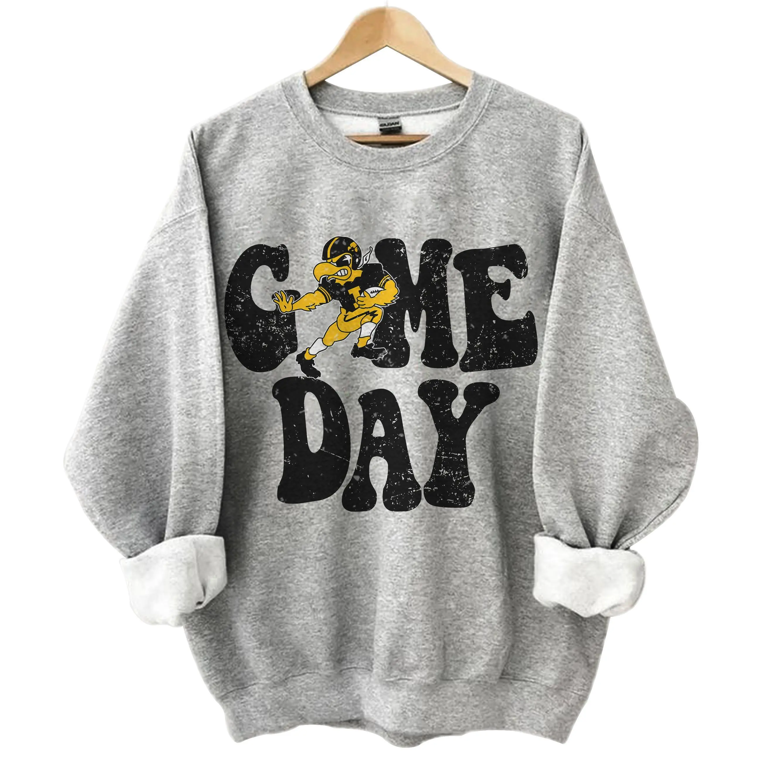 Iowa Hawkeyes Vintage Football Cotton Gameday Sweatshirt , The University of Iowa Unisex Vintage Gameday Sweatshirt , Classic Football Gameday Sweatshirt, For men, Gifts For Football Fan Sport