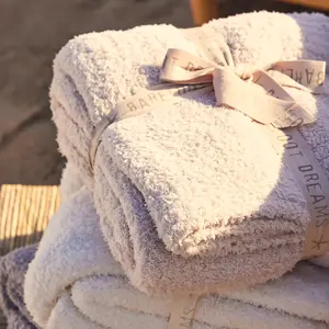 Barefoot Dreams Heathered Throw Blanket - Soft 100% Polyester Cozy Plush for Warmth & Relaxing All-Season Use Vintage Style Flat Weave Design