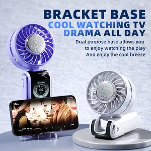 JOYYE Portable Handheld Turbo Fan, Portable Cooling Fan Adjustable 1-100 Speed, Rechargeable for Outdoor, Summer Travel, Working, Camping, Cordless