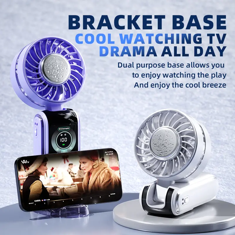 JOYYE Portable Handheld Turbo Fan - Adjustable 1-100 Speed Rechargeable Cordless Device, Battery-Powered High-Speed Option for Outdoor Camping, Summer Travel, Adjustable Speeds Fan, Battery-Powered Portable Fans