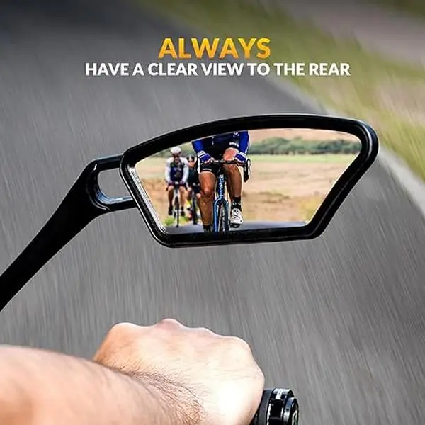 ROCKBROS Bike Mirrors for Handlebars HD Blast-Resistant Bicycle Mirror for Ebike 360 Degree Adjustable Bike Rear View Mirror,camping essentials