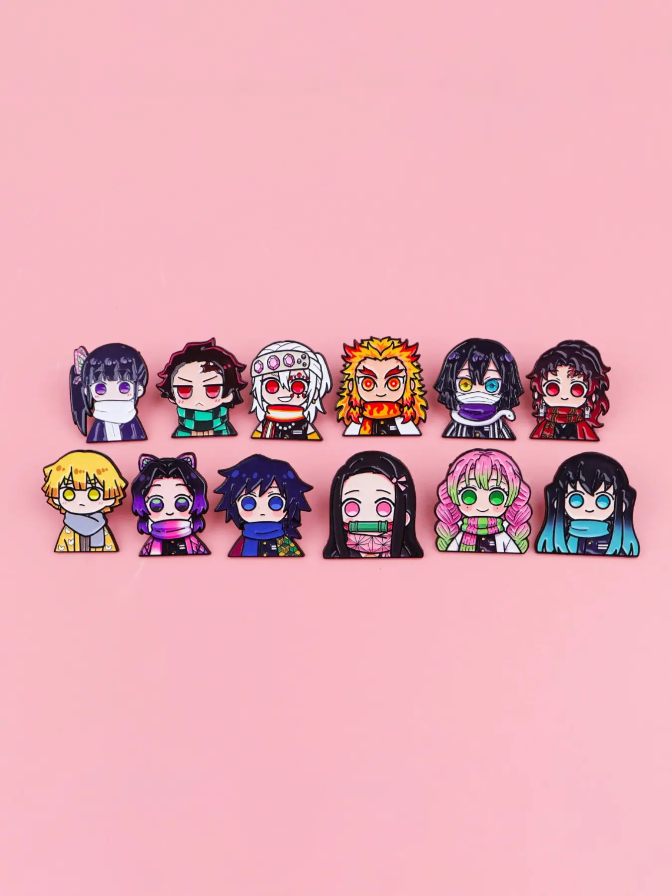 12pcs/set Classic Anime Enamel Pins, Cute Cartoon Backpack Clothing Badges, Perfect Gift for Friends, All Seasons Accessory, Collectible Pins