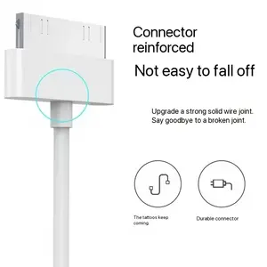 30-Pin USB Charging Cable for iPhone 4s/4/3gs, iPad 1/2/3, Ipod Nano/touch, Data Sync Cable, 1pcs/3pcs, Reliable Connectivity