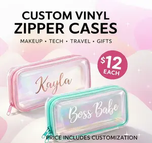 CUSTOM IRIDESCENT ZIPPER POUCH