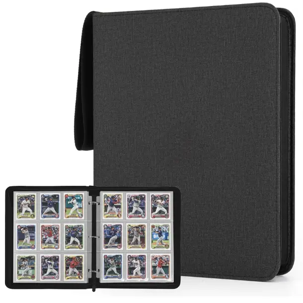 Trading Card Binder, Premium 9 Pocket 720 Double Sided Pocket Collection Binder,Card Album for TCG Card Holder for Game Card, Sports Card, Yugioh, MTG etc(Black 2)