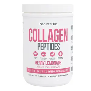Collagen Peptides Berry Lemonade by NaturesPlus, Supports Hair, Skin, Nail and Joint Health