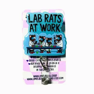 Lab Tech Badge Reel, "Lab Rats at Work" Design