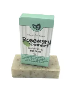 Rosemary Spearmint Handmade Bar Soap – Refreshing Cold Process