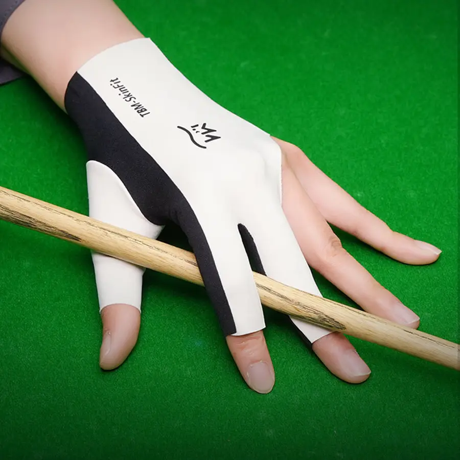 Skin‑Fit 3‑Finger Billiard Glove, Stretch‑Fabric Low‑Friction Pool Glove for Precise Shots