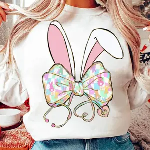 Easter Bunny Nurse Coquette Shirt, Nurse Easter Day Shirt, Happy Easter Shirt, Nurse Coquette Shirt,Bunny Ears Shirt,Nurse Life,Jesus Easter