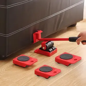 2025 New 5-Piece Mobile Tool Set, Heavy-Duty Furniture & Appliance Moving and Lifting System - Maximum Load Capacity 330 lbs. Effortlessly move sofas, refrigerators, cabinets, and more while protecting floors.