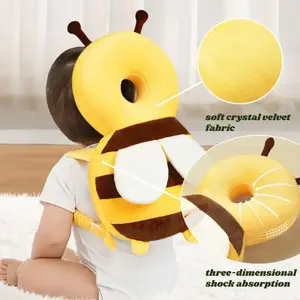 Cute Animal Baby Head Protector Backpack, Adjustable Toddler Safety Head Protector for Walking and Crawling, Mother's Day and Dinosaur Bee Design Neoprene Kids Wearable Carrier