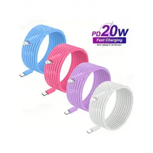 1m/2m Extra Long USB-C to Lightning Charger Cable Type C Lightning for Apple - Multi-Color, Fast Charging & High-Speed Data Sync, Compatible with iPhone 14/13/12/11 Pro Max/Mini/XS MAX/XR/XS/X/8/7/6s/SE & iPad