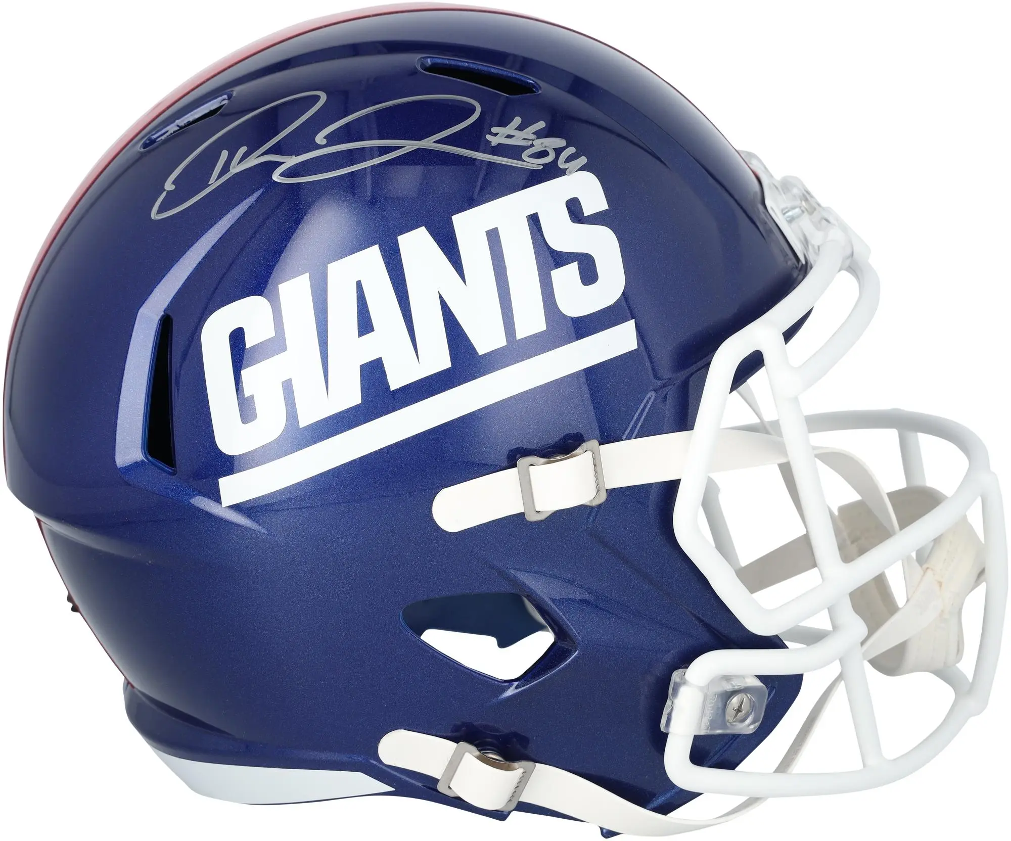 Theo Johnson New York Giants Autographed Riddell 2022 Color Rush Speed Replica Helmet - Fanatics Authentic Certified