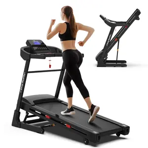 [Bellemave]Treadmills for Home, Electric Treadmill with  Automatic Incline, Foldable 3.5HP Workout Running Machine Walking, Double Running Board Shock Absorption Pulse Sensor Bluetooth Speaker APP FITSHOW.and a portable treadmill
