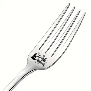 Funny Engraved Stainless Steel Fork, Mirror Polished Design, Perfect Gift for Women, Men, Kids & Friends, Ideal for Birthdays, Holidays
