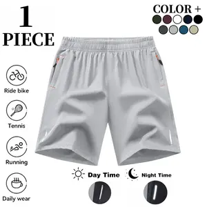 Men's Lightweight Reflective Running Shorts Quick Dry Athletic Shorts for Men, Breathable Gym Workout Sports Shorts with Reflective Stripes, Fitness Shorts for Night Running