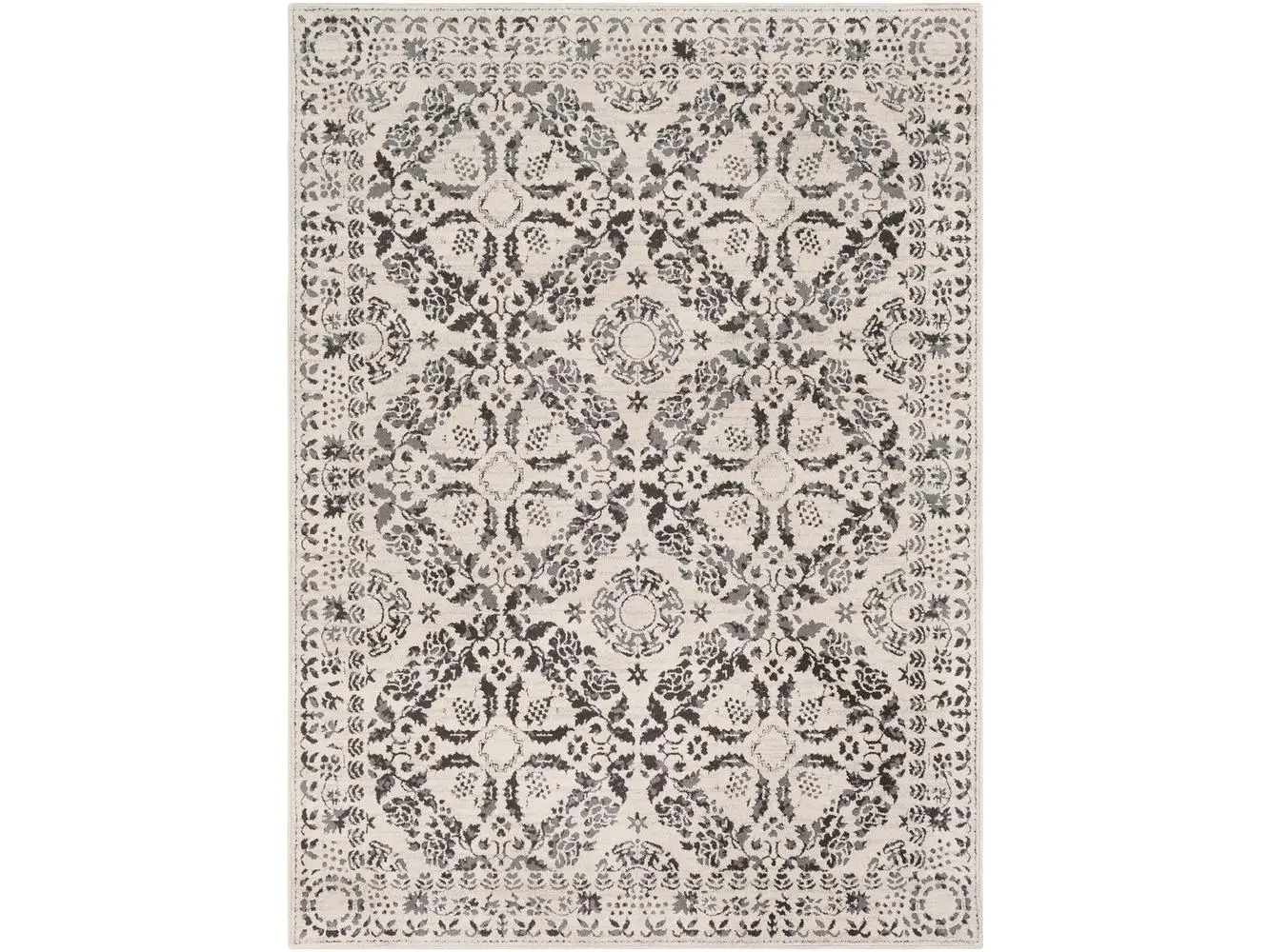 Livabliss BHR2318-23 Indoor Machine Woven Area Rug, 40% Polyester High Pile Bahar Design, Multi Color with Charcoal & Neutral Tones, 2 x 3 ft.