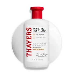 THAYERS Milky Face Toner Skin Care with Snow Mushroom Tremella and Hyaluronic Acid, Natural Gentle Facial Toner, for Dry and Sensitive Skin, 355mL