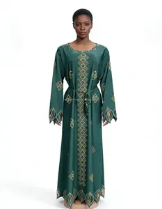 New Elegance Crystal Abaya Women Dress Arab Robe One Size Fit All