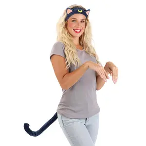 Adult Sailor Moon Luna Headband & Tail Costume Kit