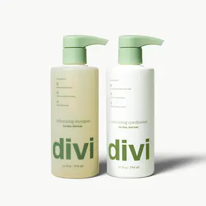 Divi Volumizing Shampoo & Conditioner Bundle for Fine & Thin Hair, Lightweight Formula with Postbiotics & Green Tea, 2 x 250ml - 1 Pack