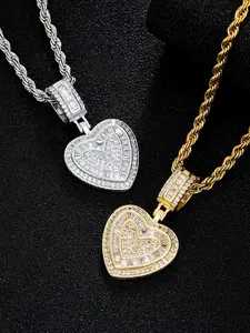 Elegant Heart-Shaped Pendant Necklace for Women, Love Heart Necklace, Sparkling Birthday Gift Jewelry Accessory, Versatile Design, Perfect Gift Idea