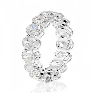 Iced Eternity Moissanite Band – Full Pave Sparkle, GRA Certified and Included
