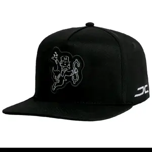 Jump Black Jc Hats Snapback - Casual Adjustable Strap Cap with Embroidered Jump Logo for Stylish Outfits