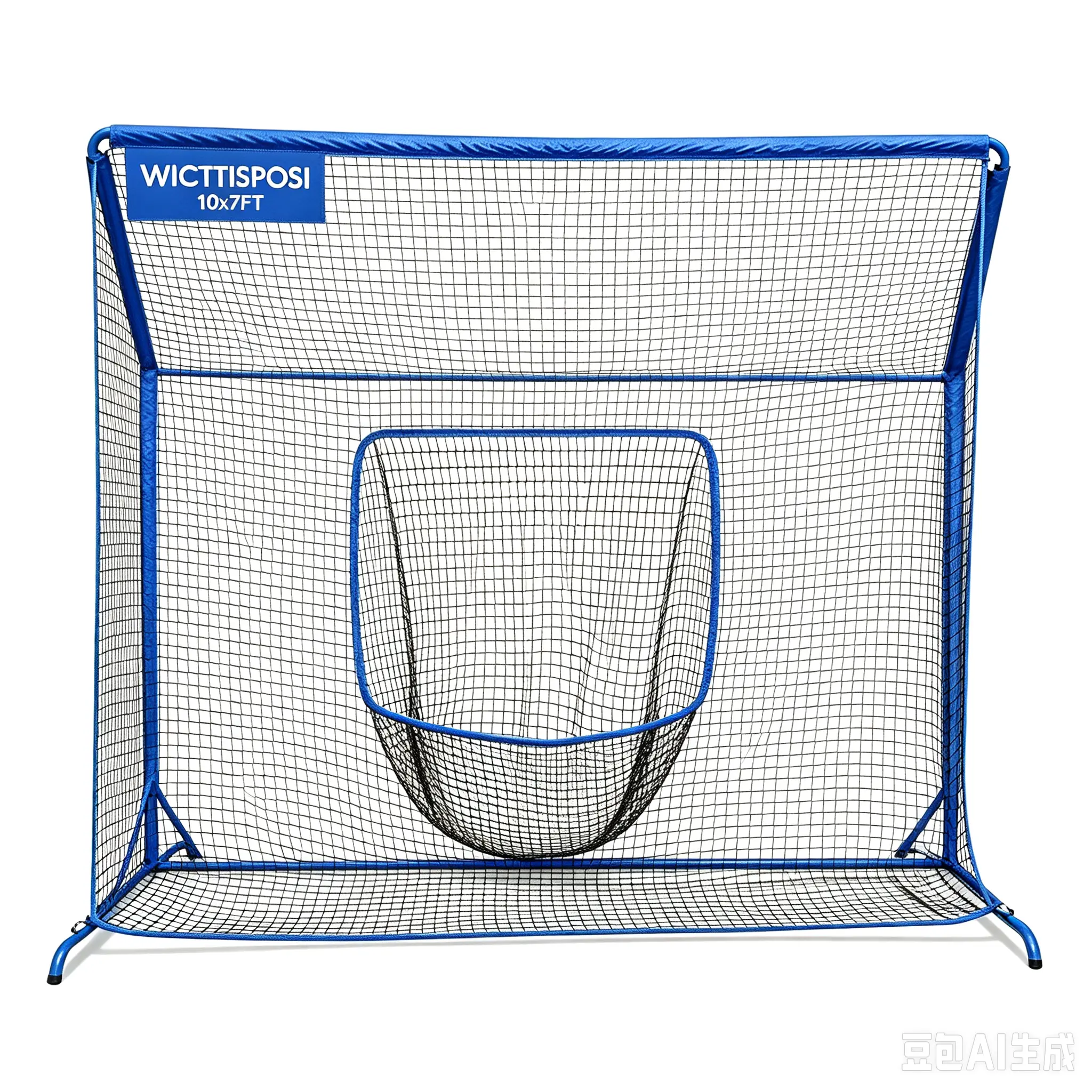 WICTTISPOSI Unisex Cube-Shape Baseball Softball Net with Blocking System - Metal Frame, Elevated Base, Storage Bag Keeps Setup Tidy at Home, Nylon Mesh - Training Equipment for Outdoor Cage Practice, Batting Practice Equipment