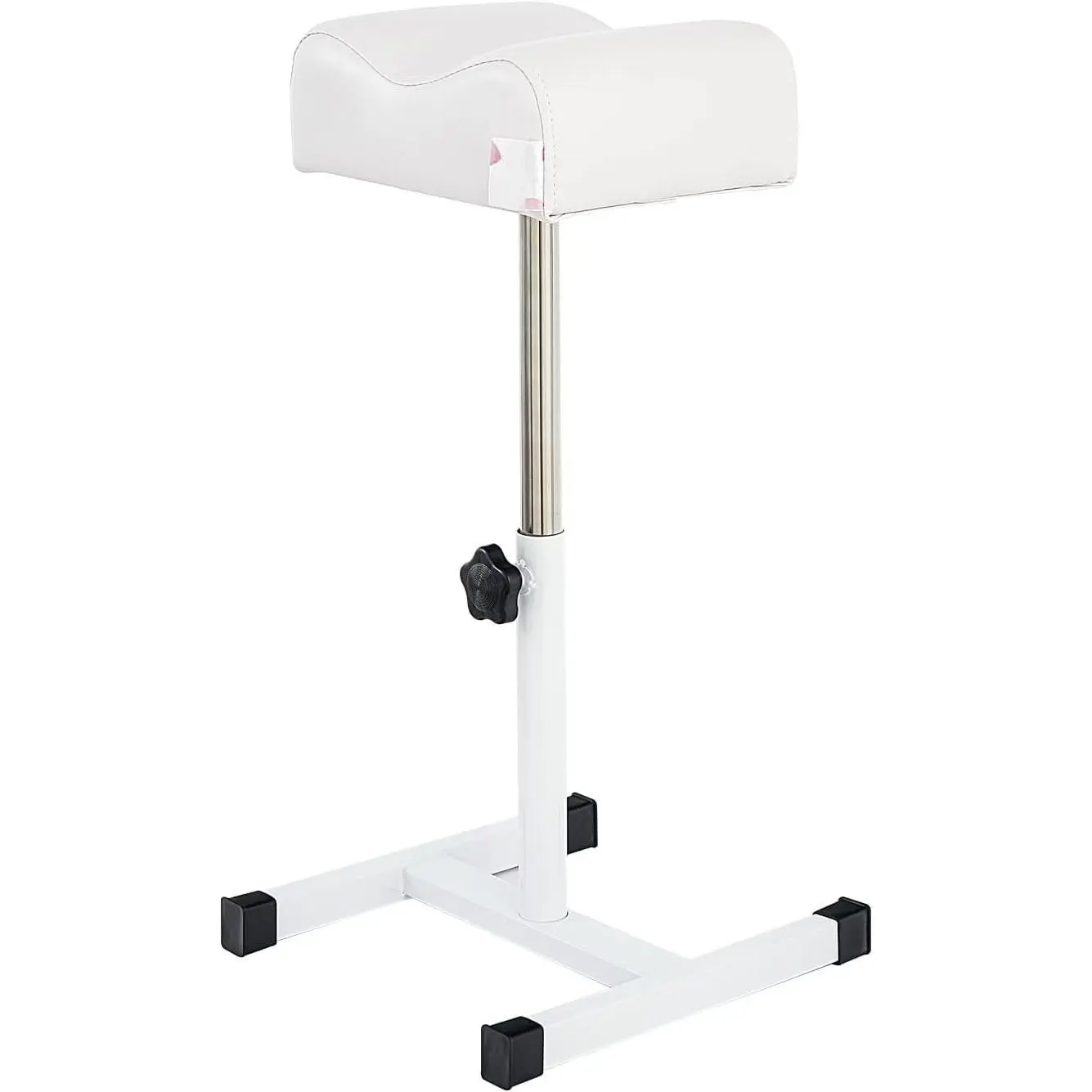 Pedicure Stand Footrest Stand Adjustable Height Technician  Beauty Stand Stool with Non-Slip  Salon  Equipment White