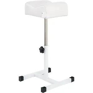 Pedicure Stand Footrest Stand Adjustable Height Technician  Beauty Stand Stool with Non-Slip  Salon  Equipment White
