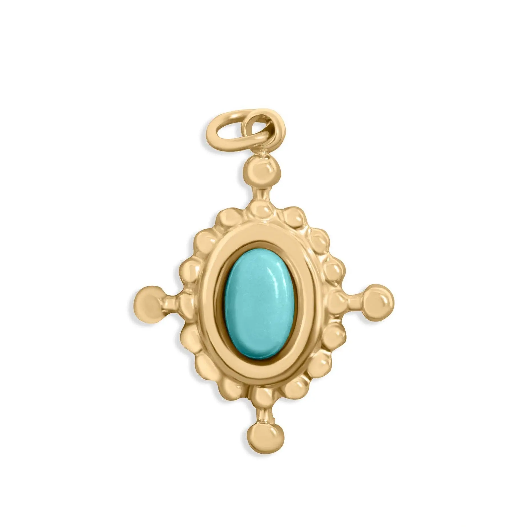 Turquoise Compass Charm - C183