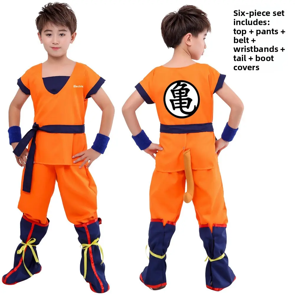 Turtle costume-six-piece set (top + pants + belt +