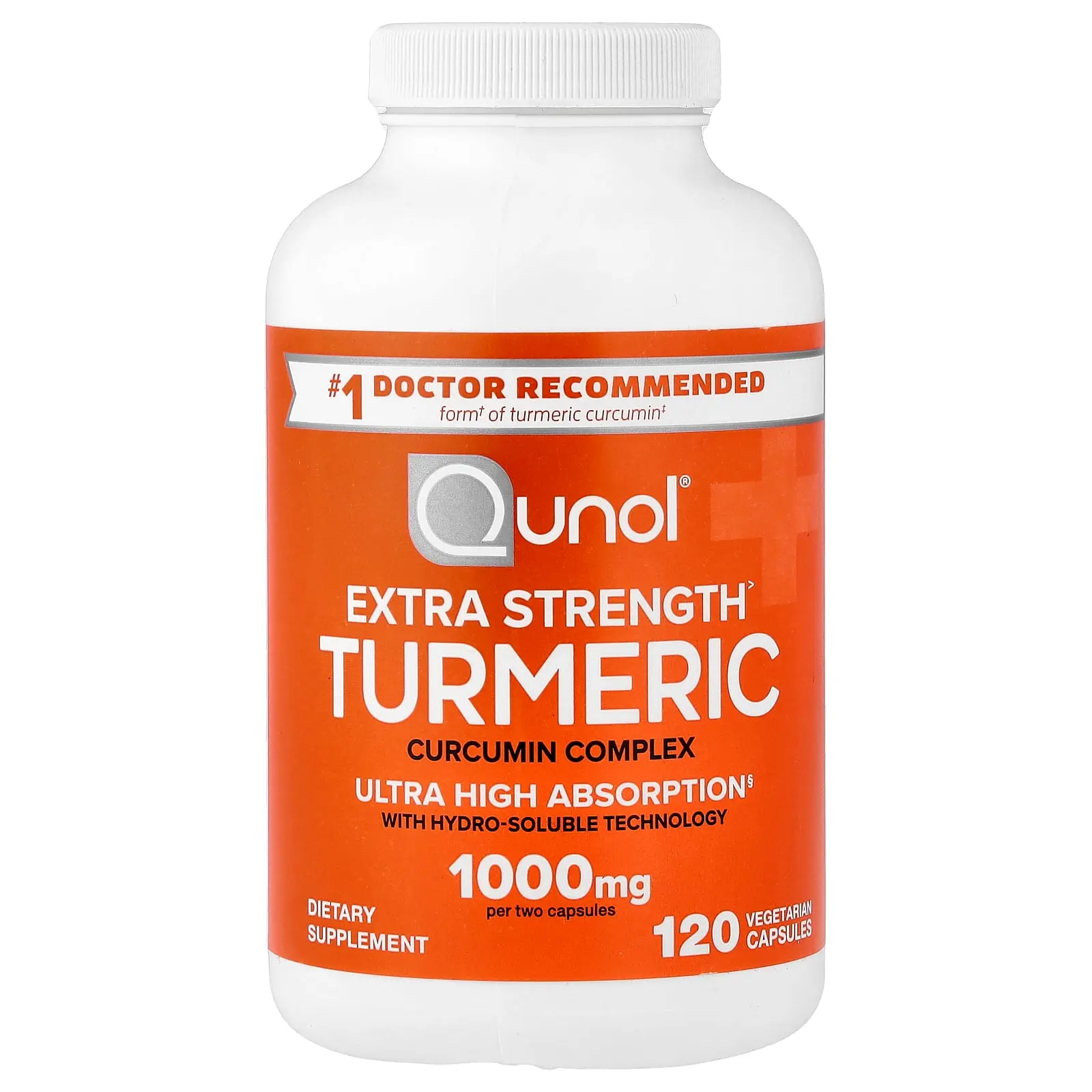 Qunol Turmeric, Curcumin Complex, 120 Vegetarian Capsules (500 mg per Capsule)