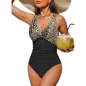 Women Tummy Control One Piece Swimsuit - Push Up Bathing Suit Full Coverage Slimming SwimwearGift