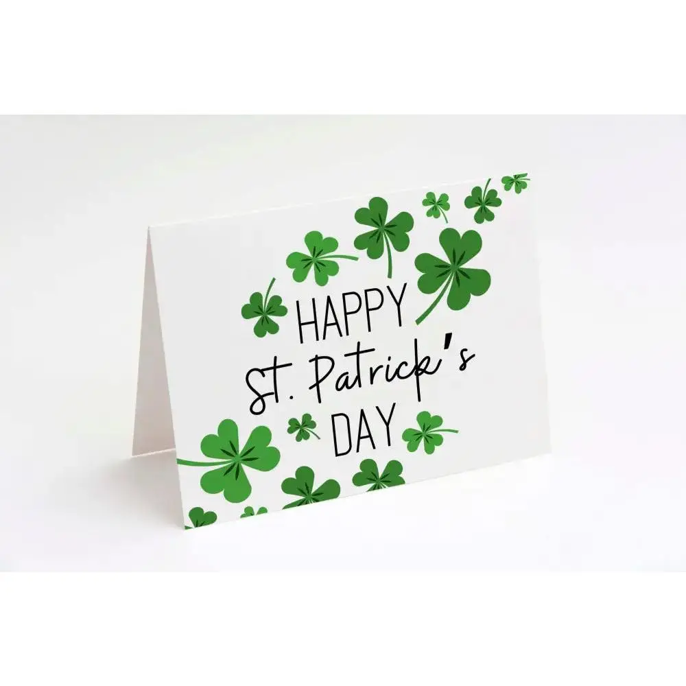 Saint Patrick’s Day Card, Shamrock Shower