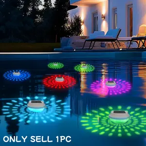 Outdoor Pool Light, Waterproof Floating Solar Pool Light, RGB Color LED Solar Lamp, Decorative Lighting for Pools and Aquariums, Outside Lights