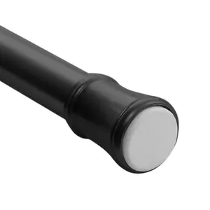 Black Tension Window Rod Adjustable 46"–84" Heavy-Duty Black Finish for Secure Installation Durable Materials Customizable Fit
