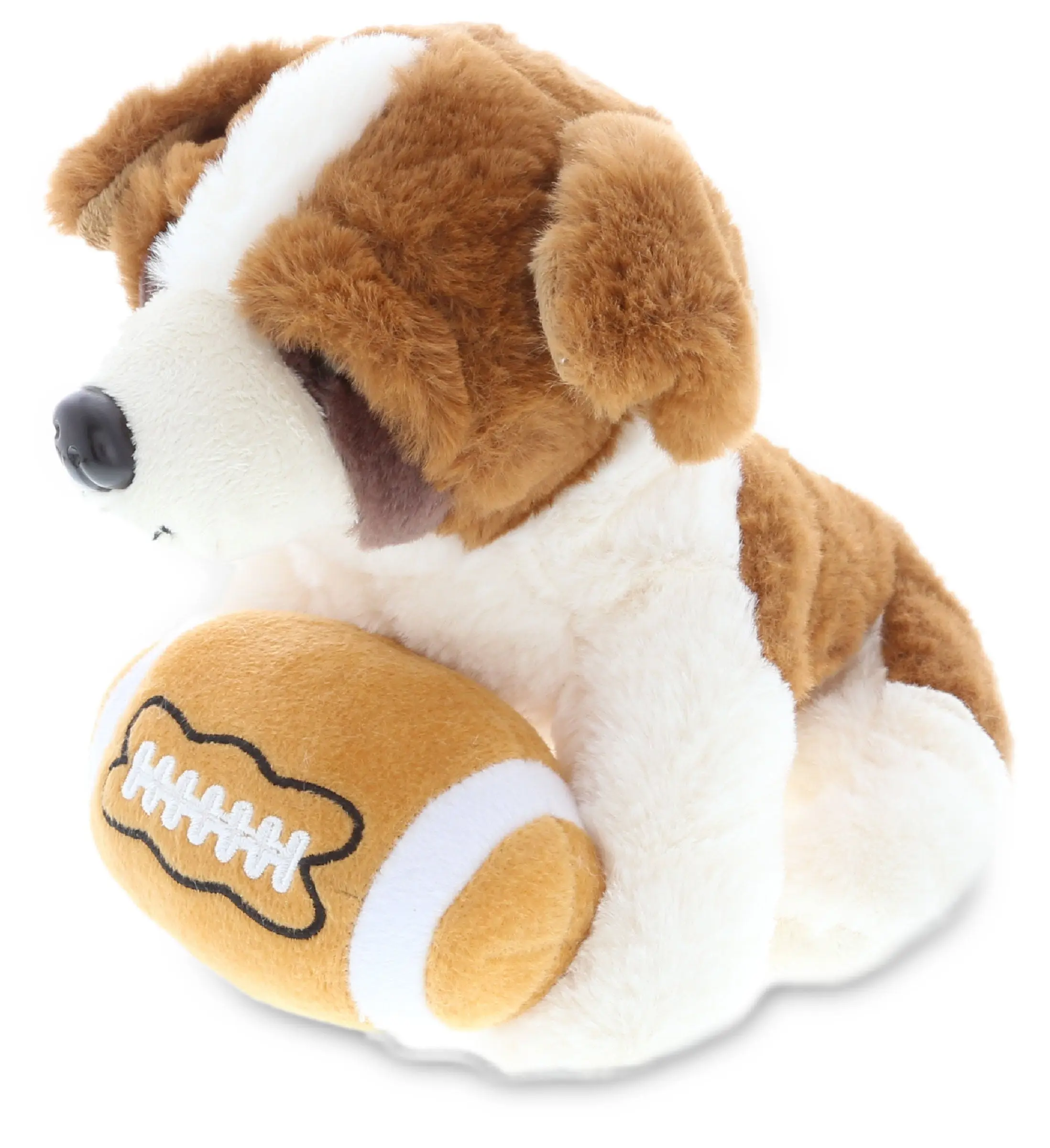 DOLLIBU St. Bernard Soft Plush Football Stuffed Toy - 7.5l×7w×8h In Polyester Fabric, 7.5l Inches, Unisex, Softness, Christmas/Birthday Gifts for Kids, Ideal for Development & Family Bonding