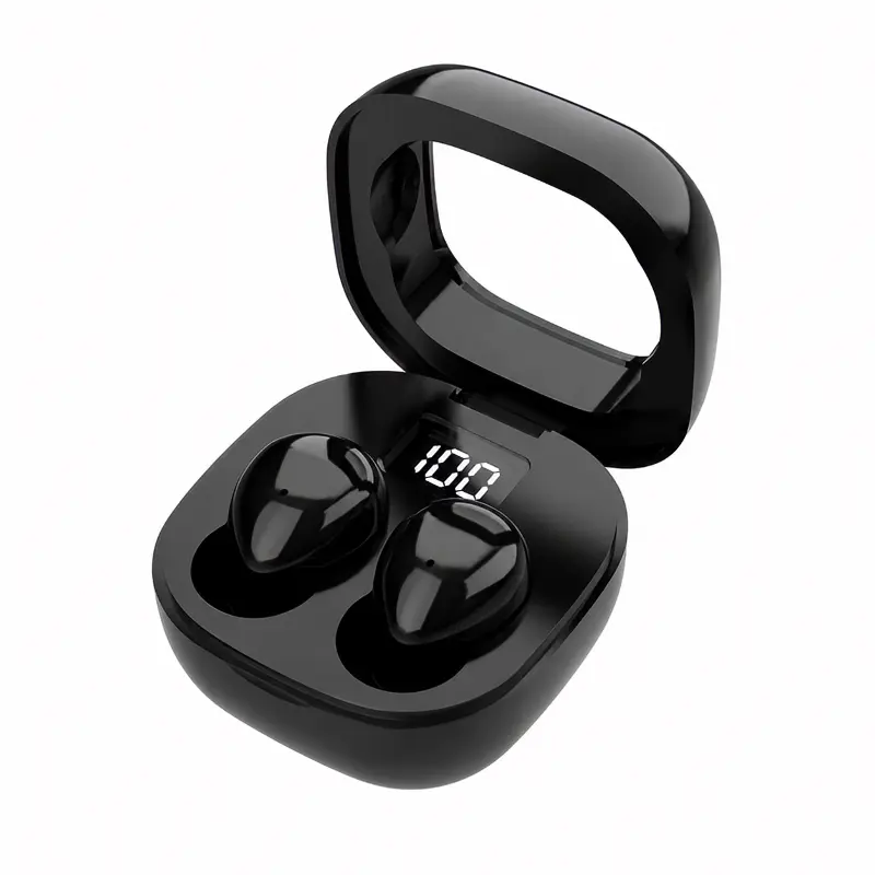 True Wireless Bluetooth Sleep Earbuds - Low Profile Noise Cancelling In-Ear Headphones, Chargeable, Comfortable Fit for Side Sleepers, Long Battery, Game Audio, Stereo Sound, Waterproof, Built-In Mics, Charging Device