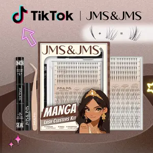 Spiky Flora Kit l JMS&JMS Manga Eyelash Cluster DIY Lash Extensions at Home Makeup Cosmetic with Natural Lash Look Feb Faves